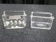 GLASS OR PLASTIC SUGAR PACKET HOLDER
